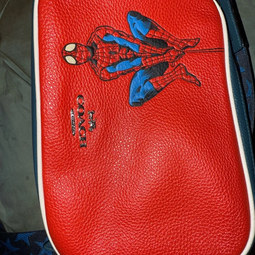 Coach Red and Black Spider-Man Crossbody Bag - Picture 2 of 9